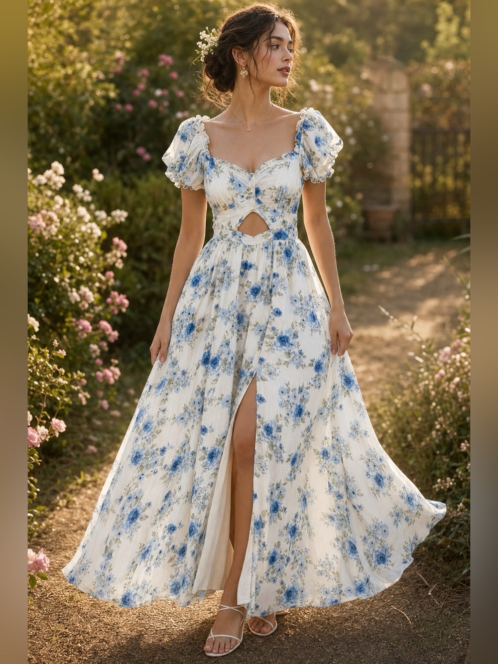 Altar’d State Kenna Floral Maxi Dress Size L